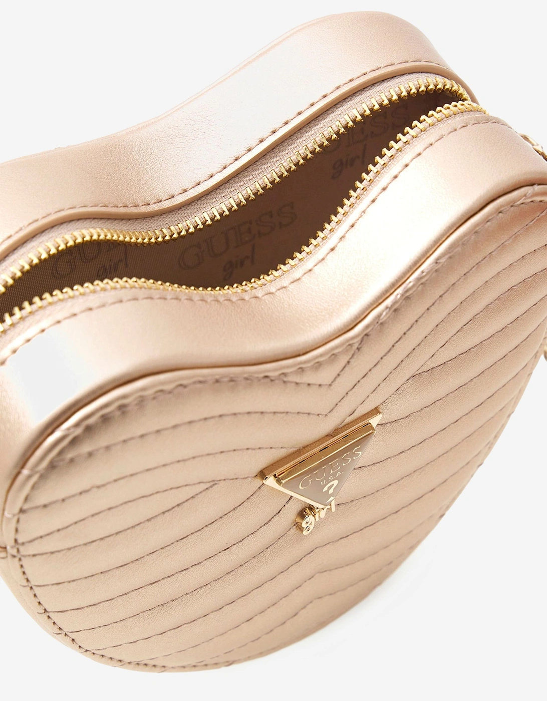 Girls Heart Crossbody Bag in Gold (15.5cm)