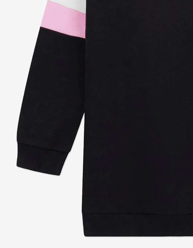 Girls Logo Sweater Dress in Black