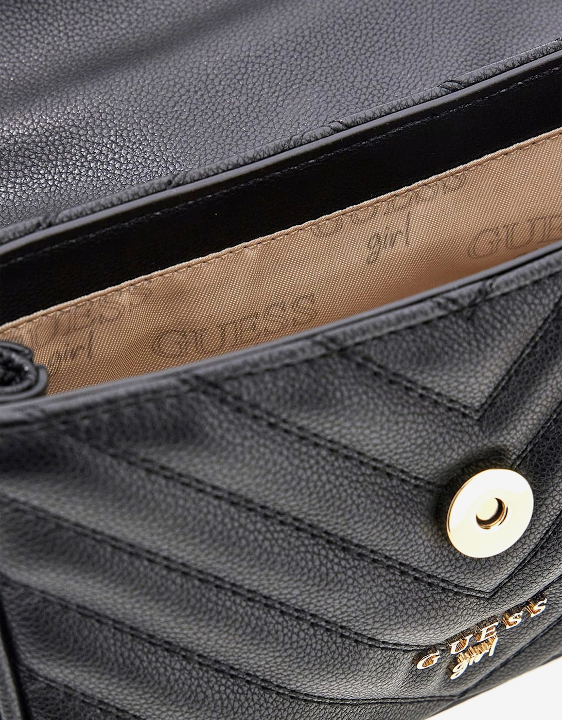 Girls Crossbody Flap Bag in Black (18.7cm)