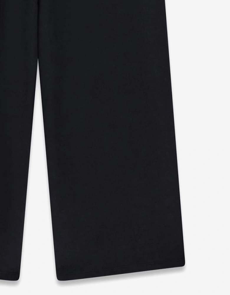 Girls French Terry Palazzo Pants in Black