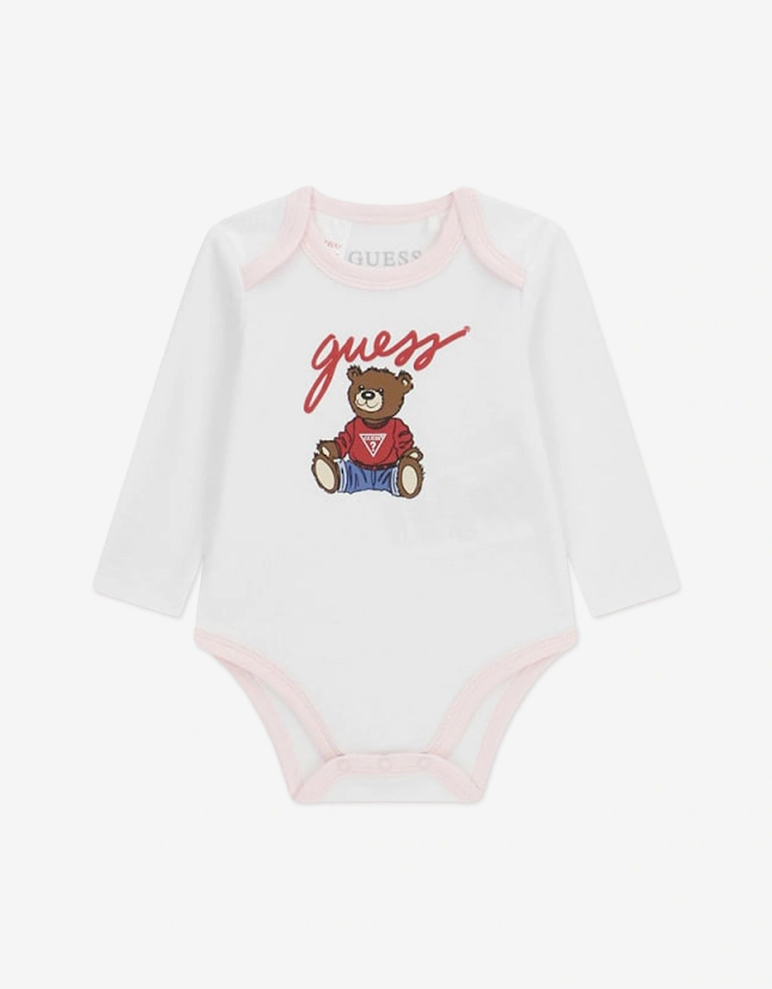 Baby Girls Teddy Bear Bodysuit Set in Pink