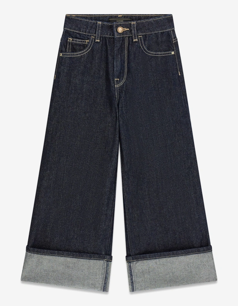 Girls Palazzo Jeans in Blue