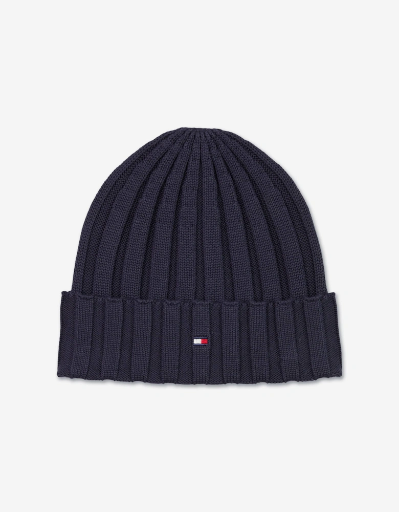 Kids Small Flag Beanie & Scarf Set in Navy