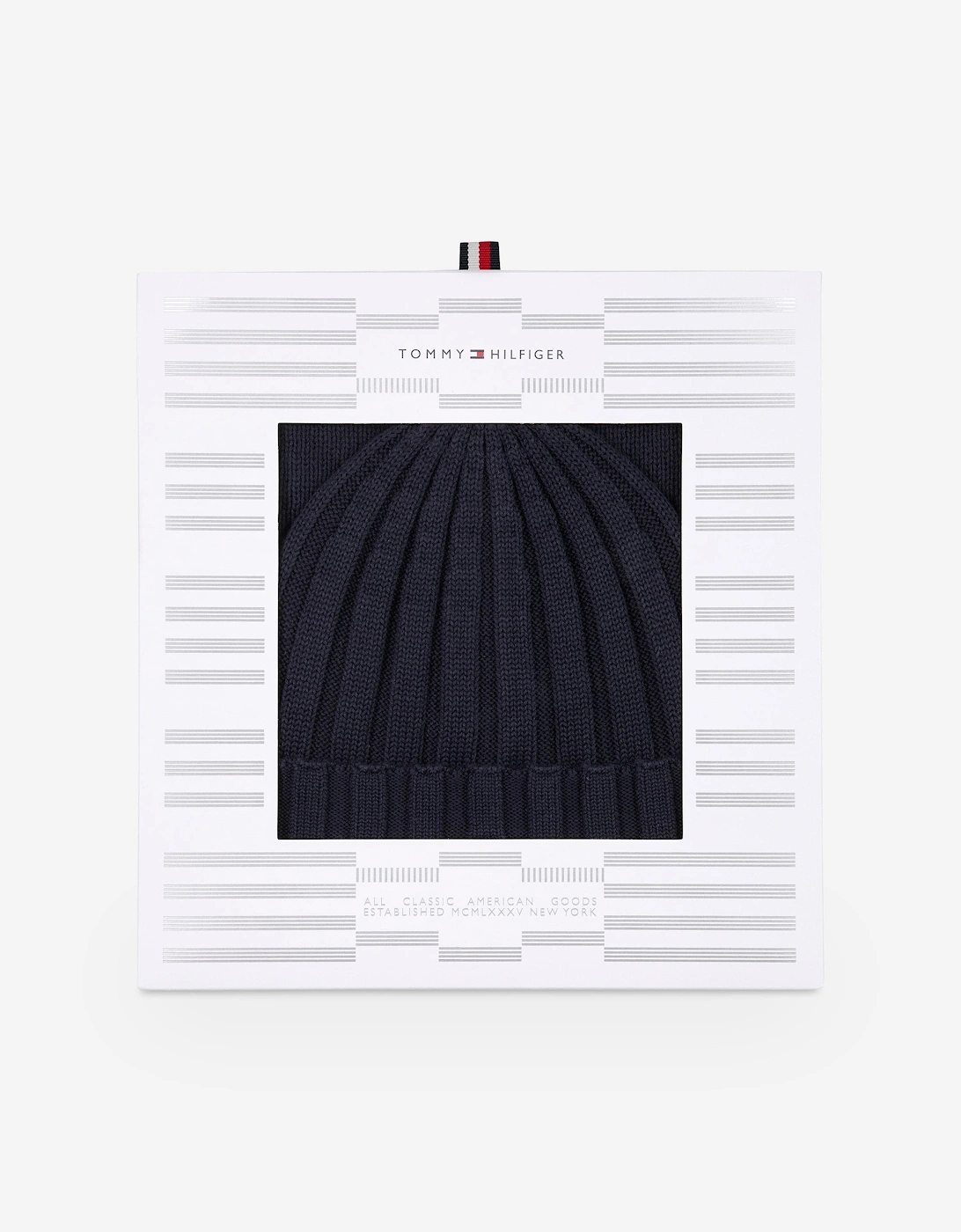 Kids Small Flag Beanie & Scarf Set in Navy