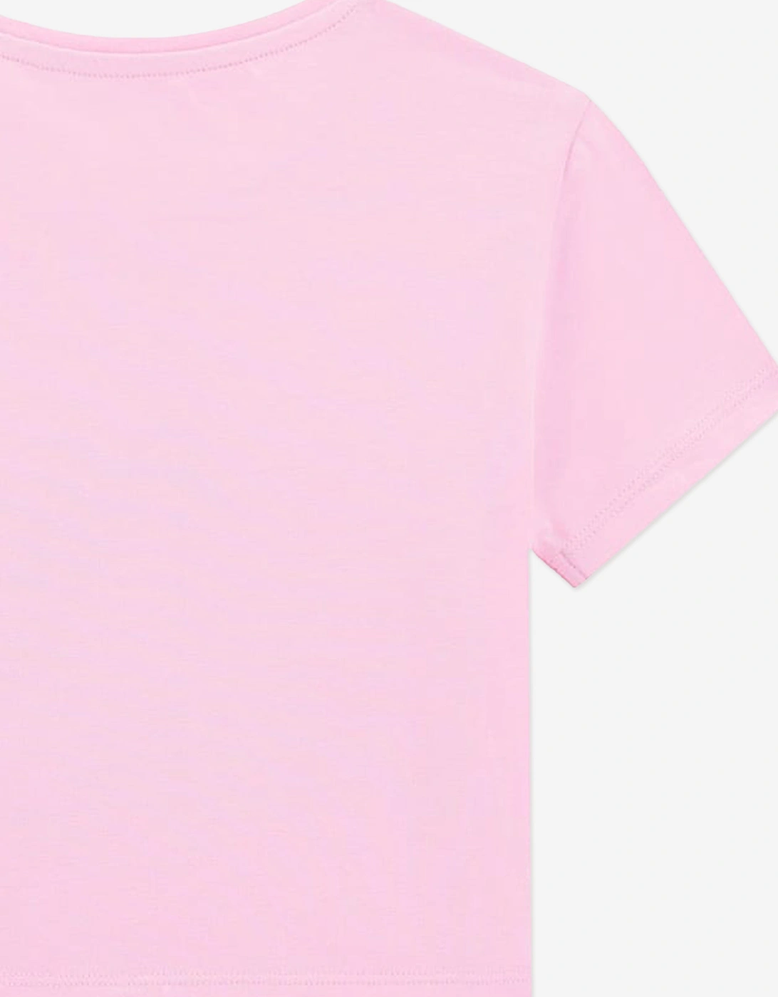Girls Cropped Cherry T-Shirt in Pink