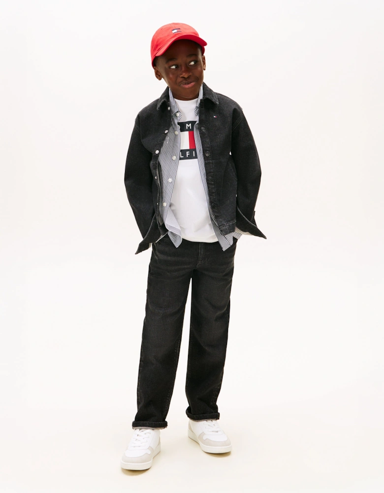 Boys Relaxed Worker Jeans in Black