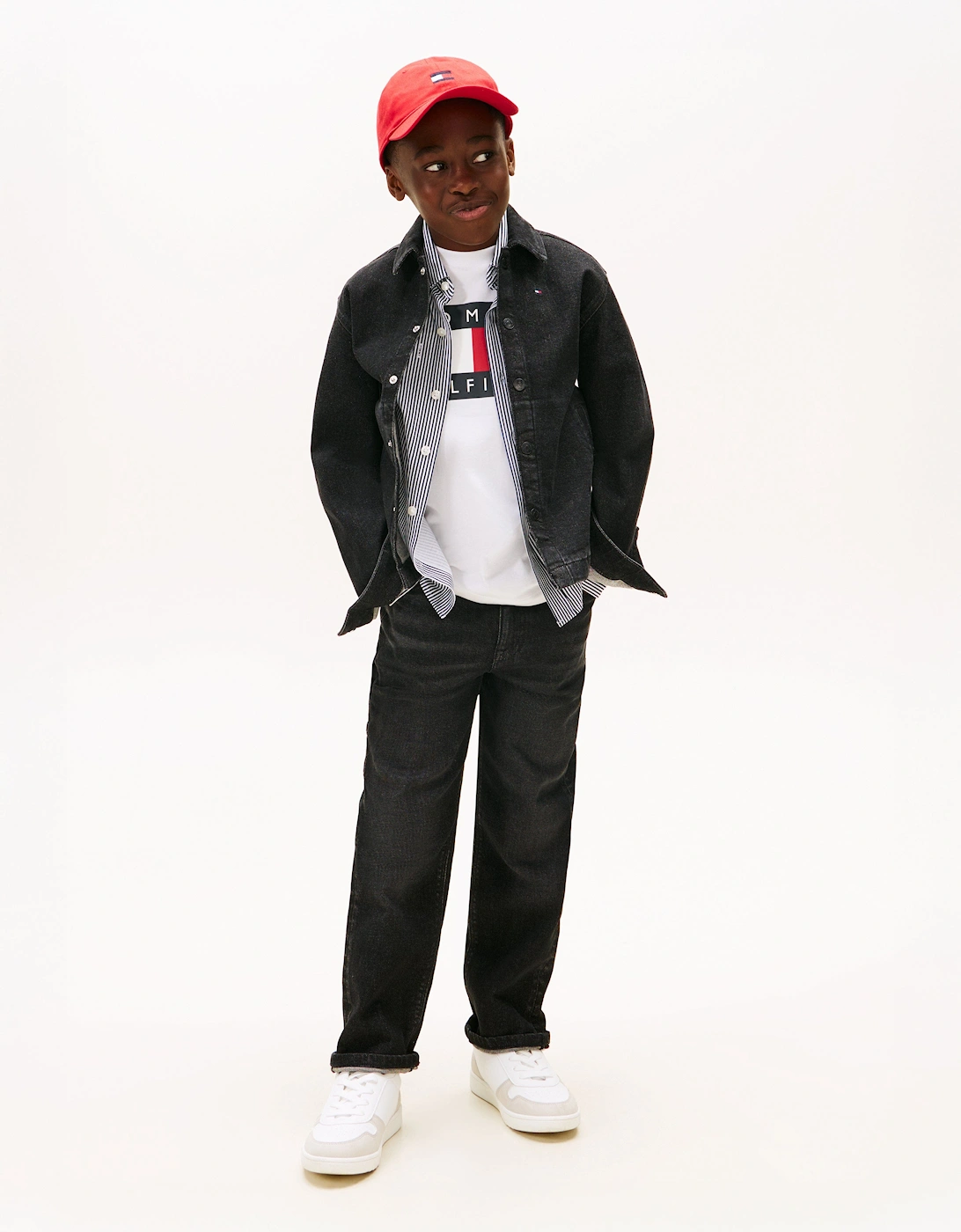 Boys Relaxed Worker Jeans in Black