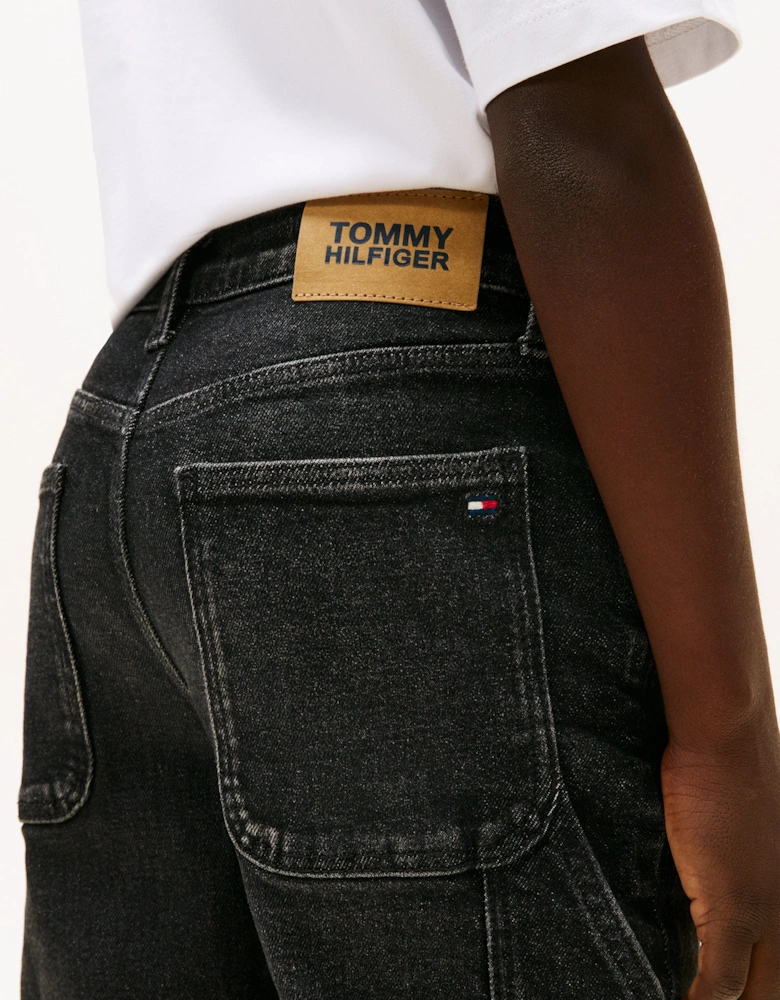 Boys Relaxed Worker Jeans in Black