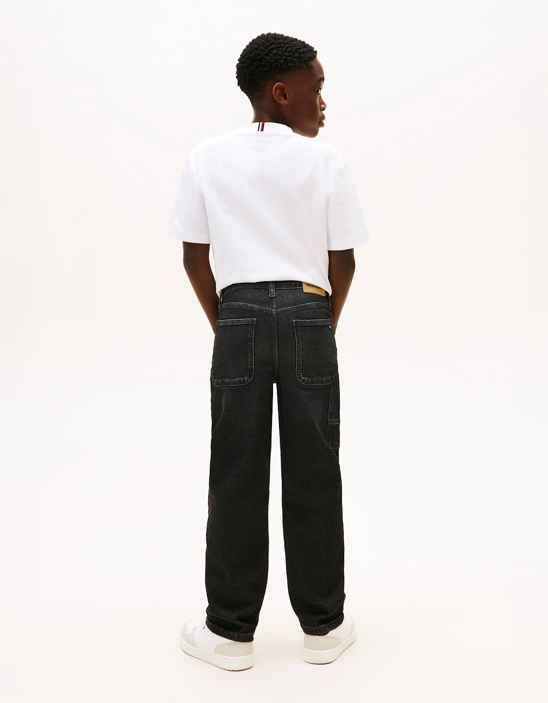 Boys Relaxed Worker Jeans in Black