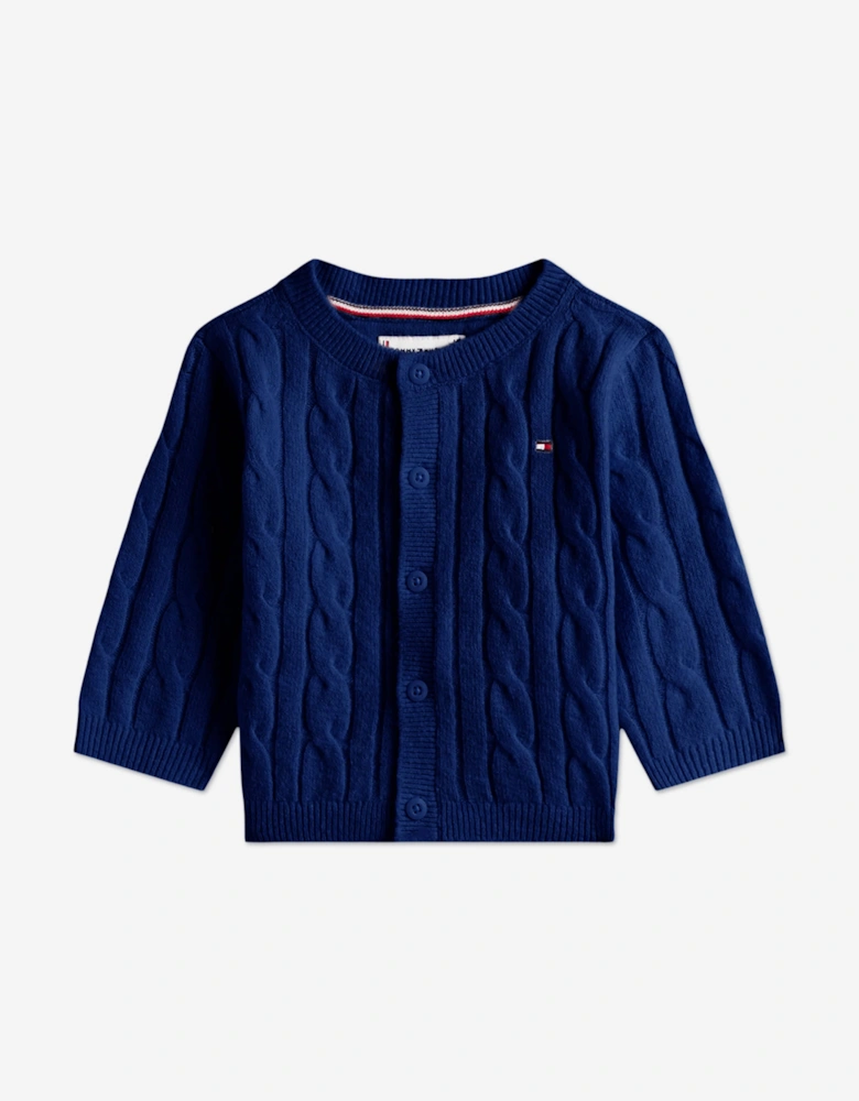 Baby Boys Cable Knit Trouser Set in Navy