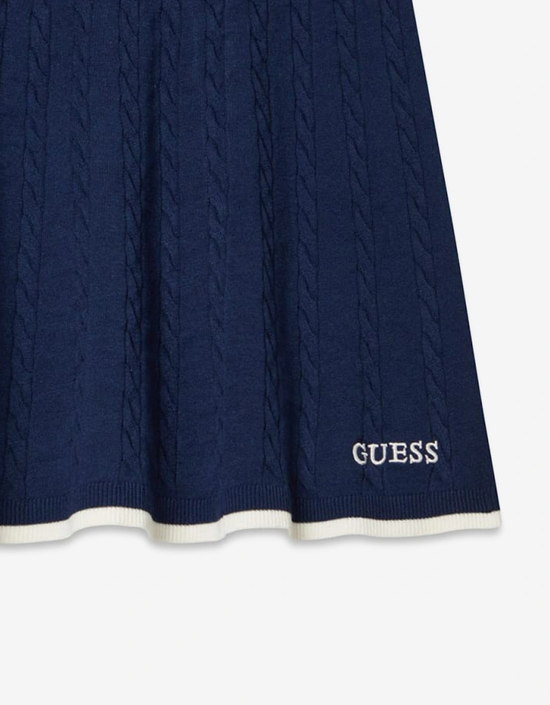 Girls Midi Sweater Skirt in Navy