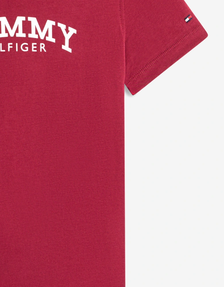 Boys Monotype Print Graphic T-Shirt in Red