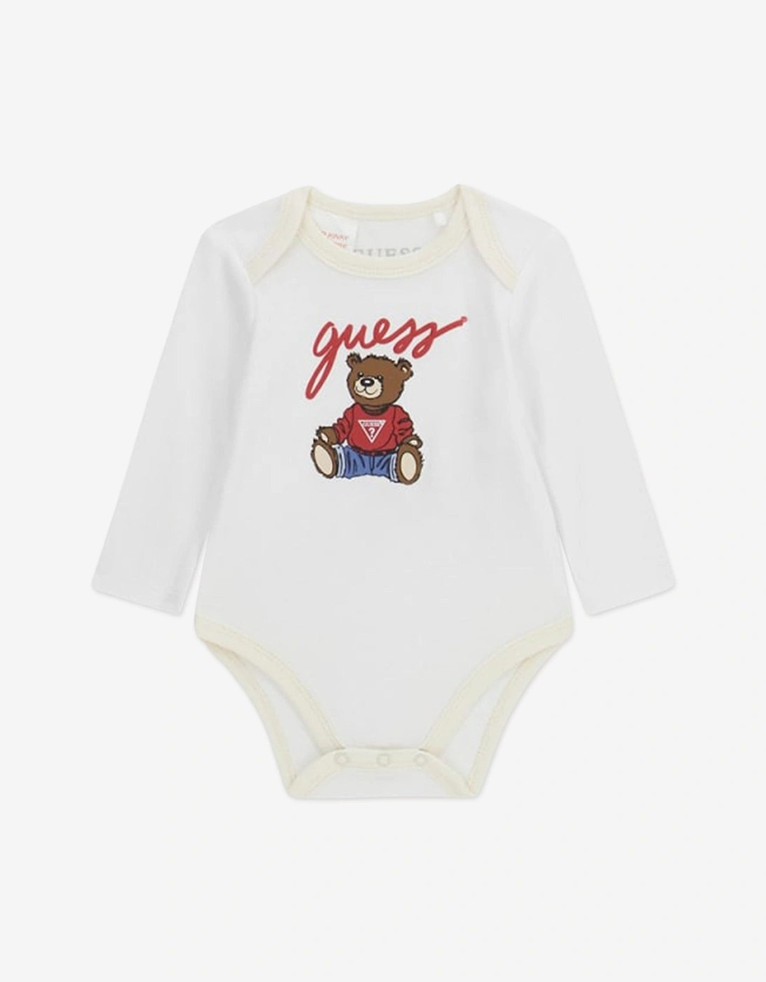 Baby Teddy Bear Bodysuit Set in Ivory