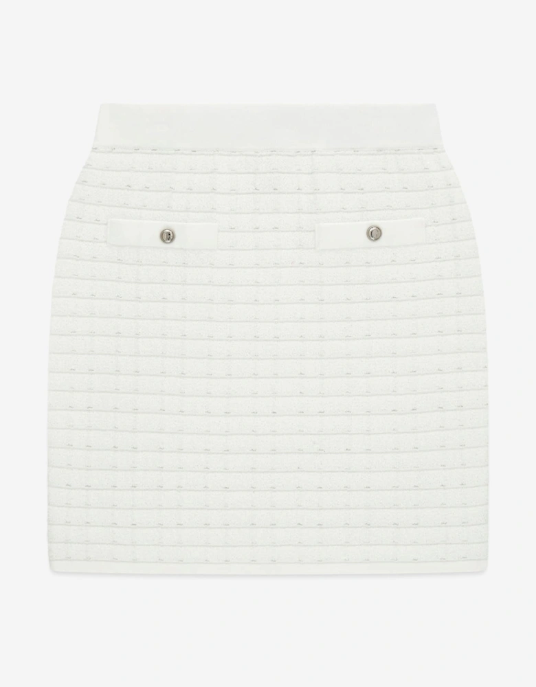 Girls Sweater Skirt in White