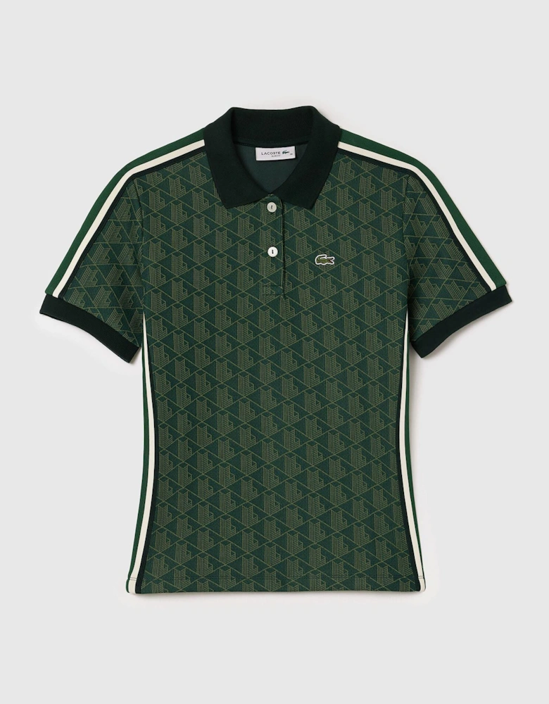 Slim-Fit Monogram Jacquard Polo Shirt