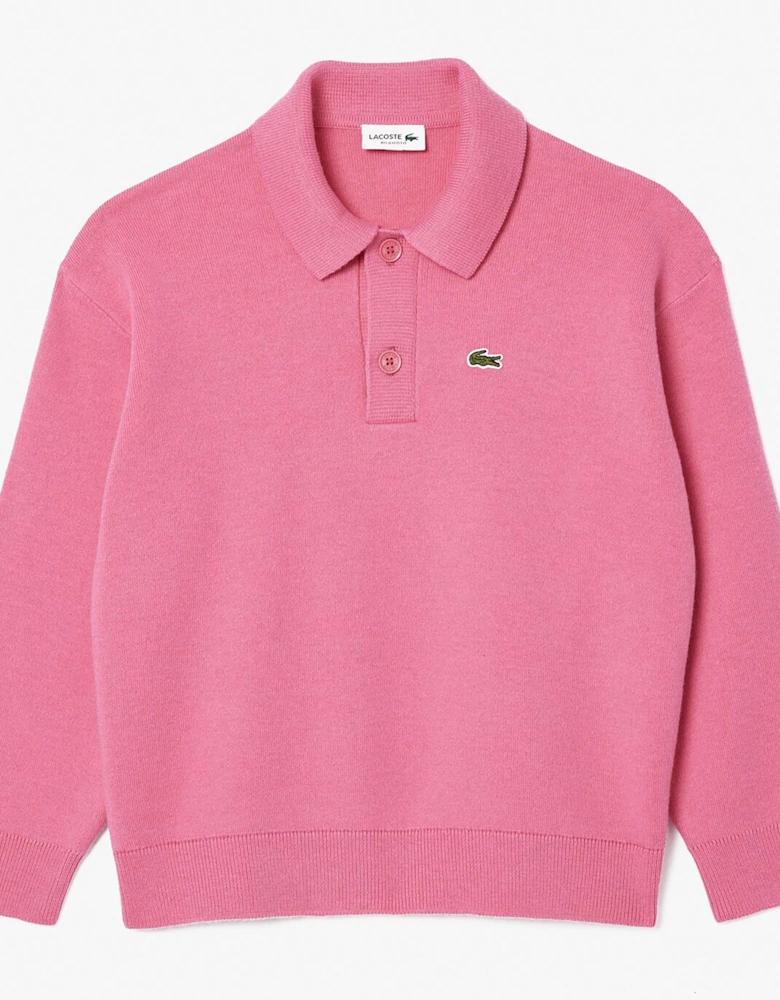 Juniors Long Sleeve Polo Shirt