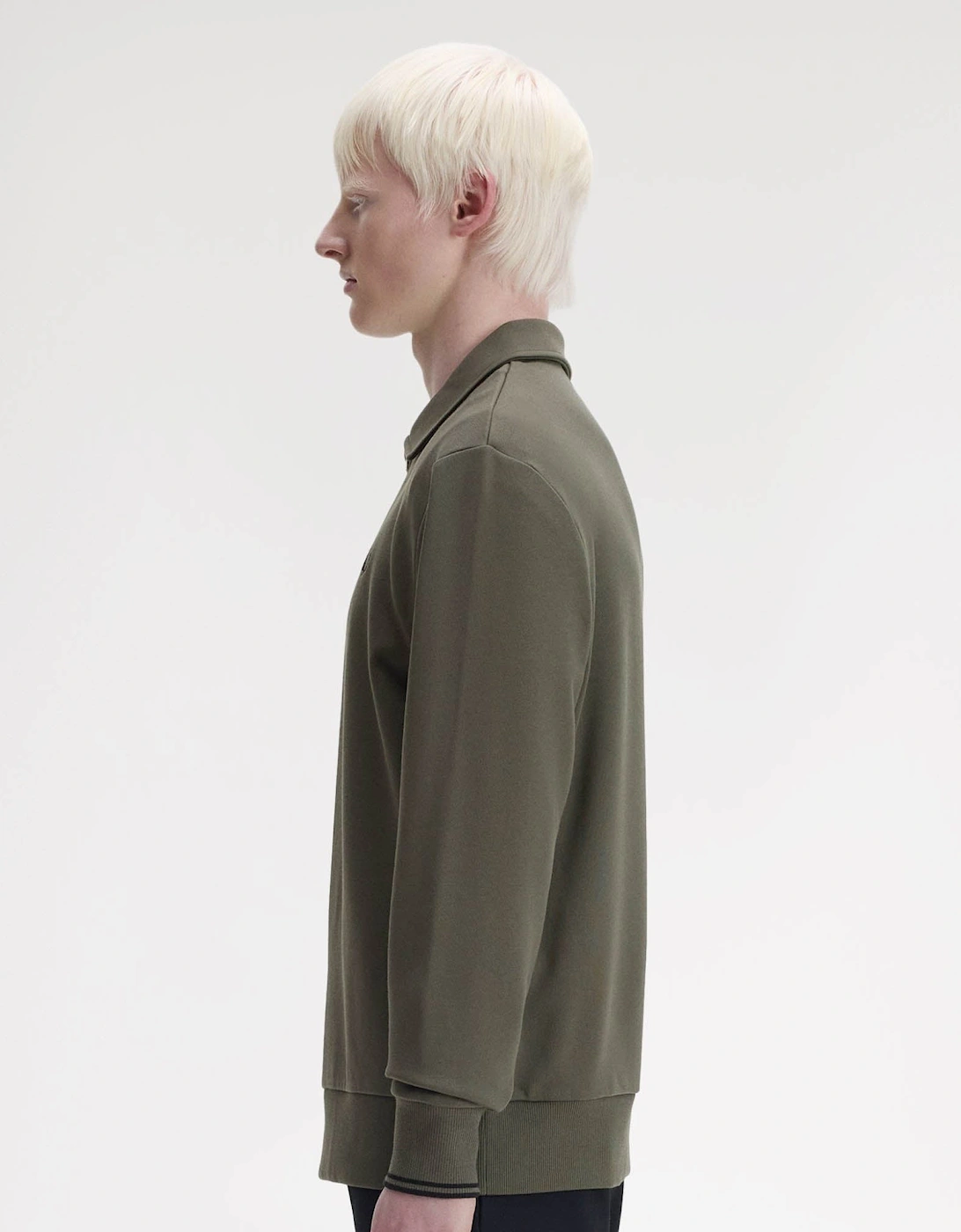 Mens Half Zip Collared Sweatshirt - Field Green 148