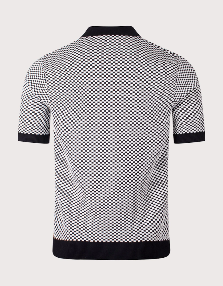 Chequerboard Button Through Shirt