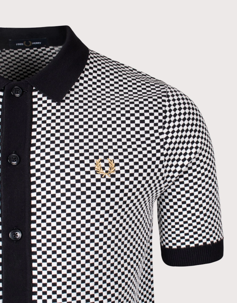 Chequerboard Button Through Shirt