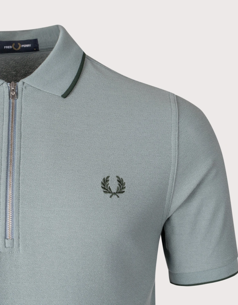 Crepe Piqué Polo Shirt