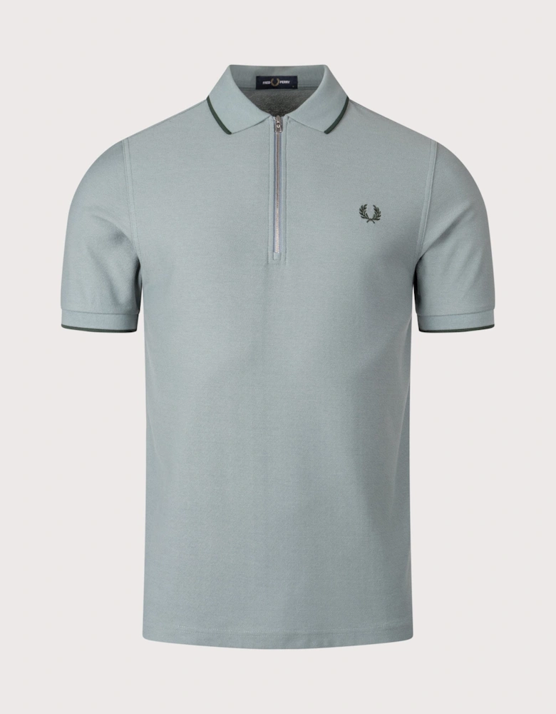 Crepe Piqué Polo Shirt