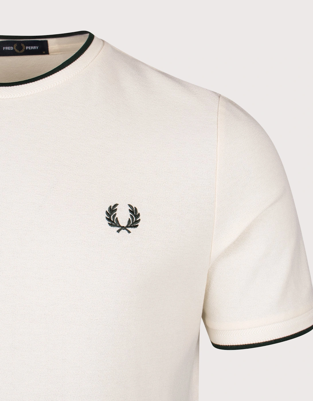 Trim Detail Crepe Piqué T-Shirt