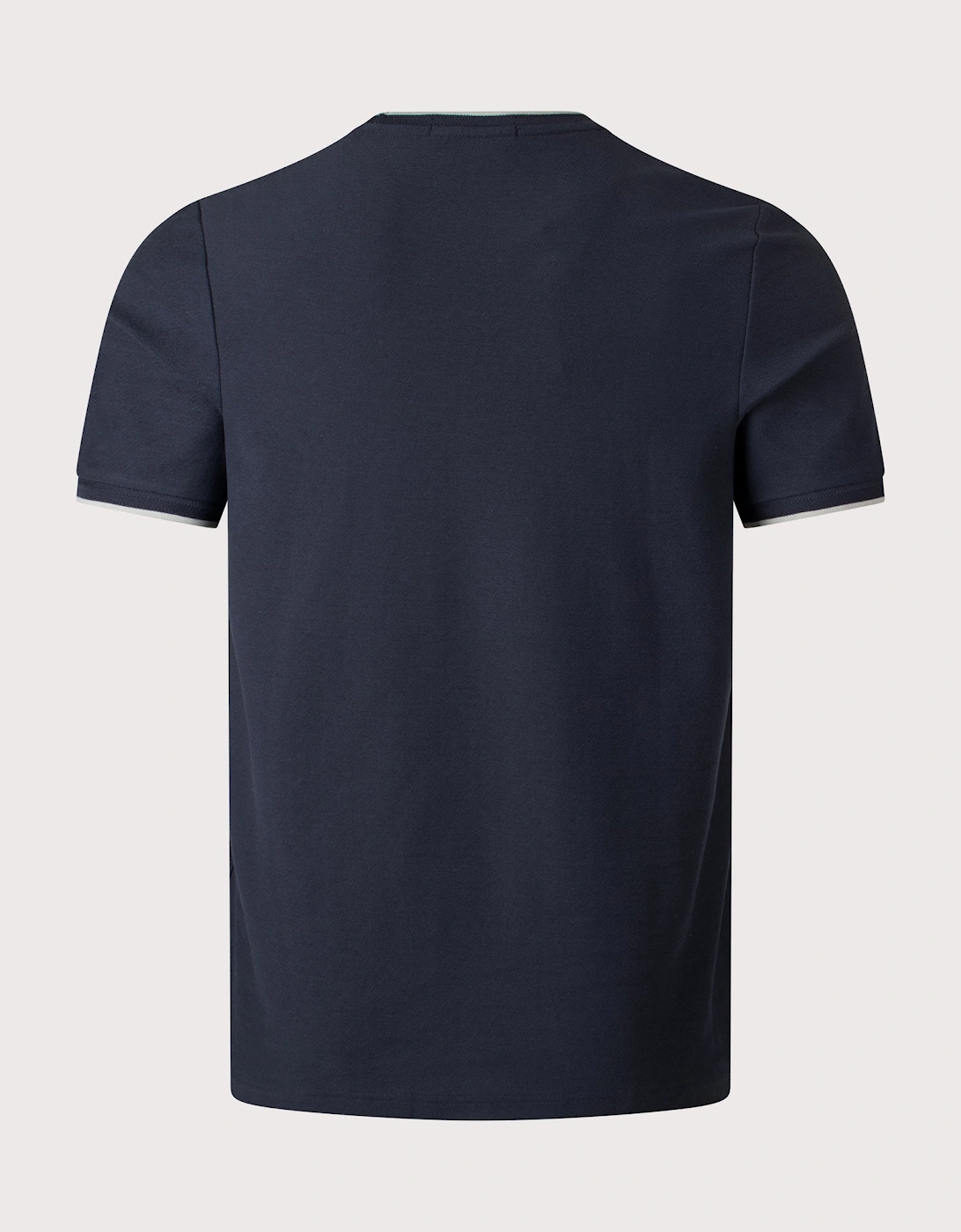 Trim Detail Crepe Piqué T-Shirt