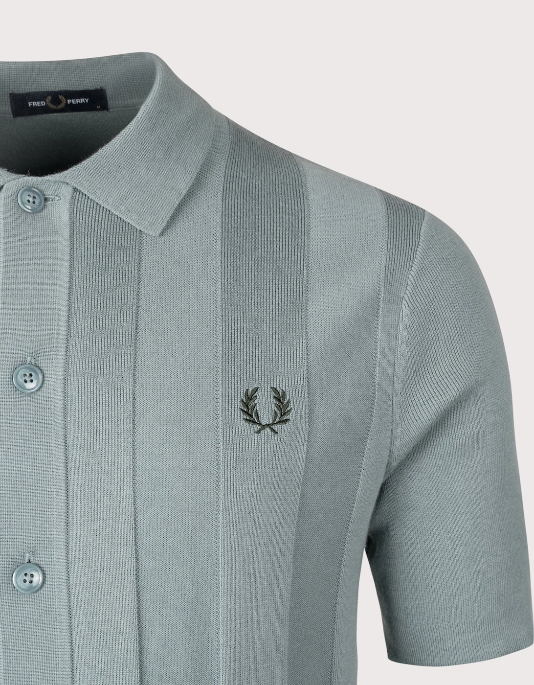 Tonal Vertical Stripe Knitted Shirt