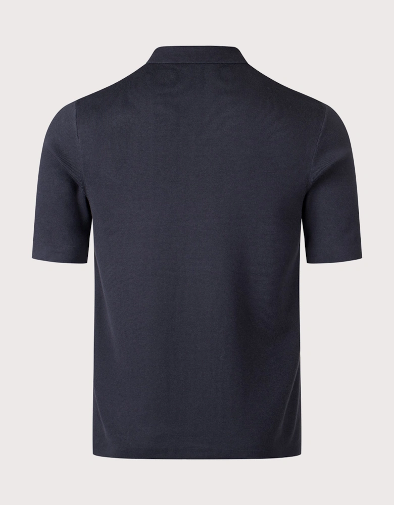 Tonal Vertical Stripe Knitted Shirt