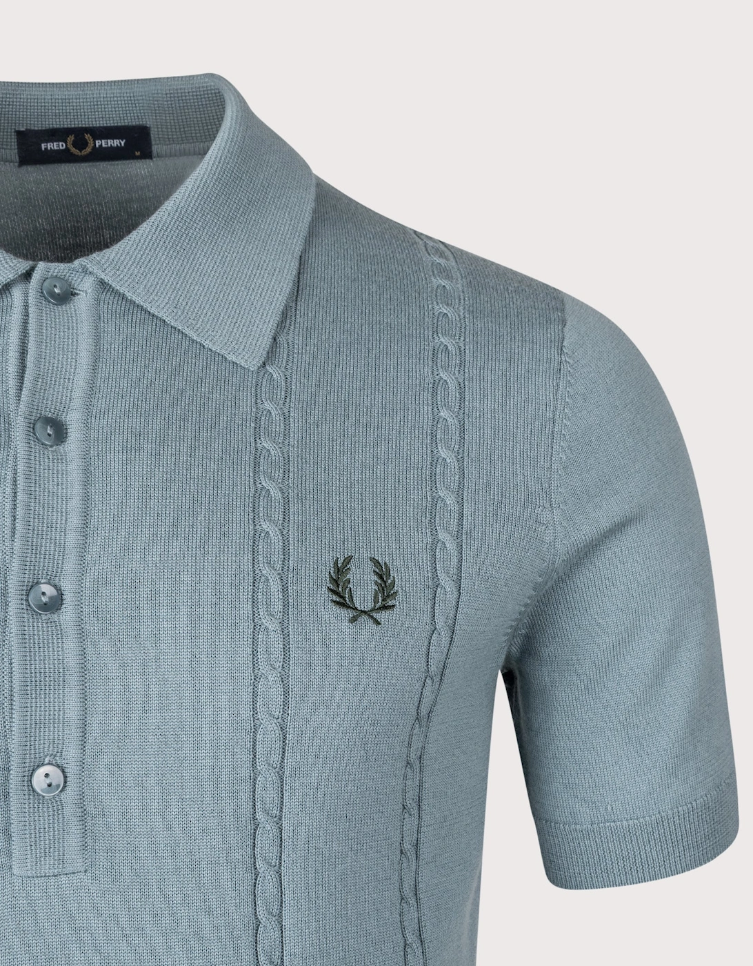 Cable Knitted Polo Shirt