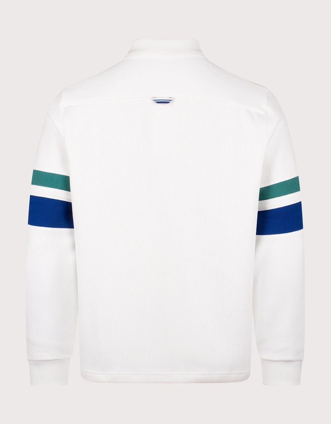 Tipped Sleeve Collared Sweatshirt