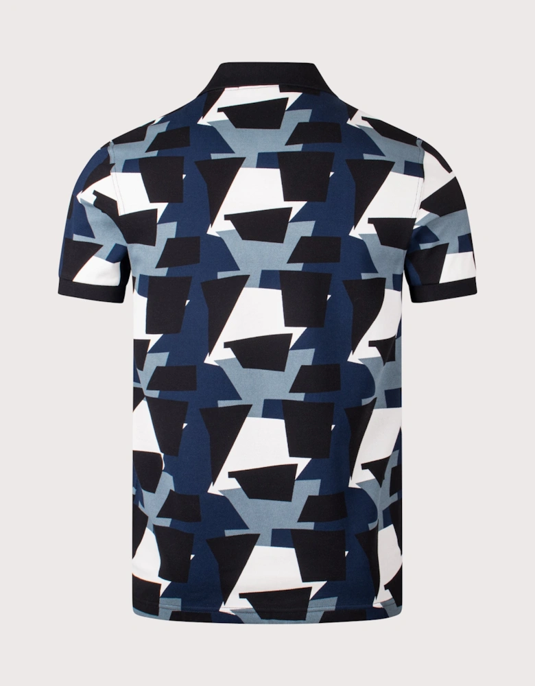 Fragment Print Polo Shirt