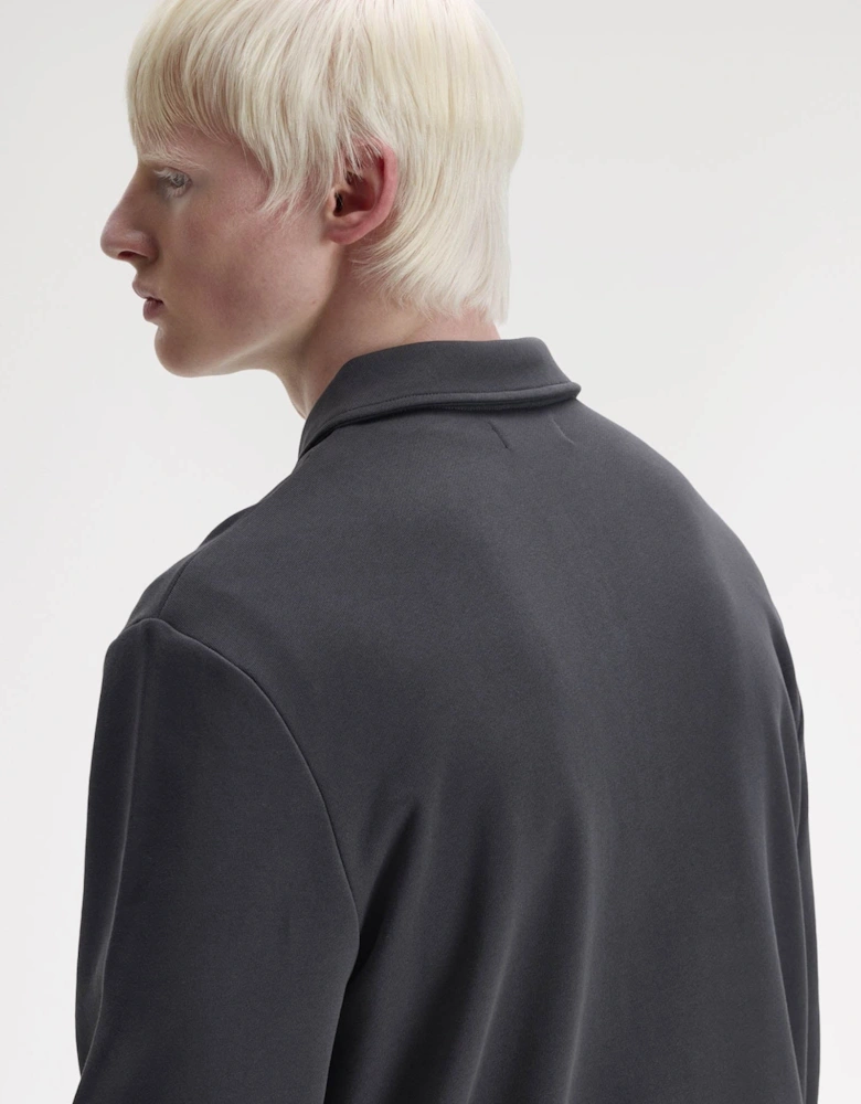 Mens Half Zip Collared Sweatshirt - Anchor Grey 297