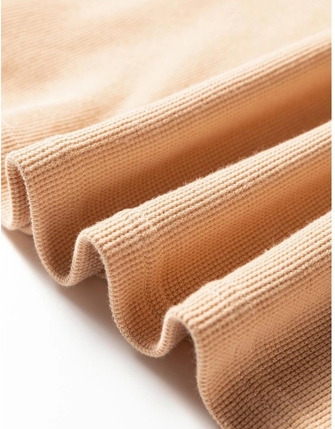 Buckskin Color Block Thermal Textured Knit Drop Shoulder Henley Top