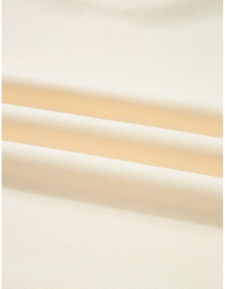 Beige Western Geo Pattern Patchwork Hoodie with Kangaroo Pocket