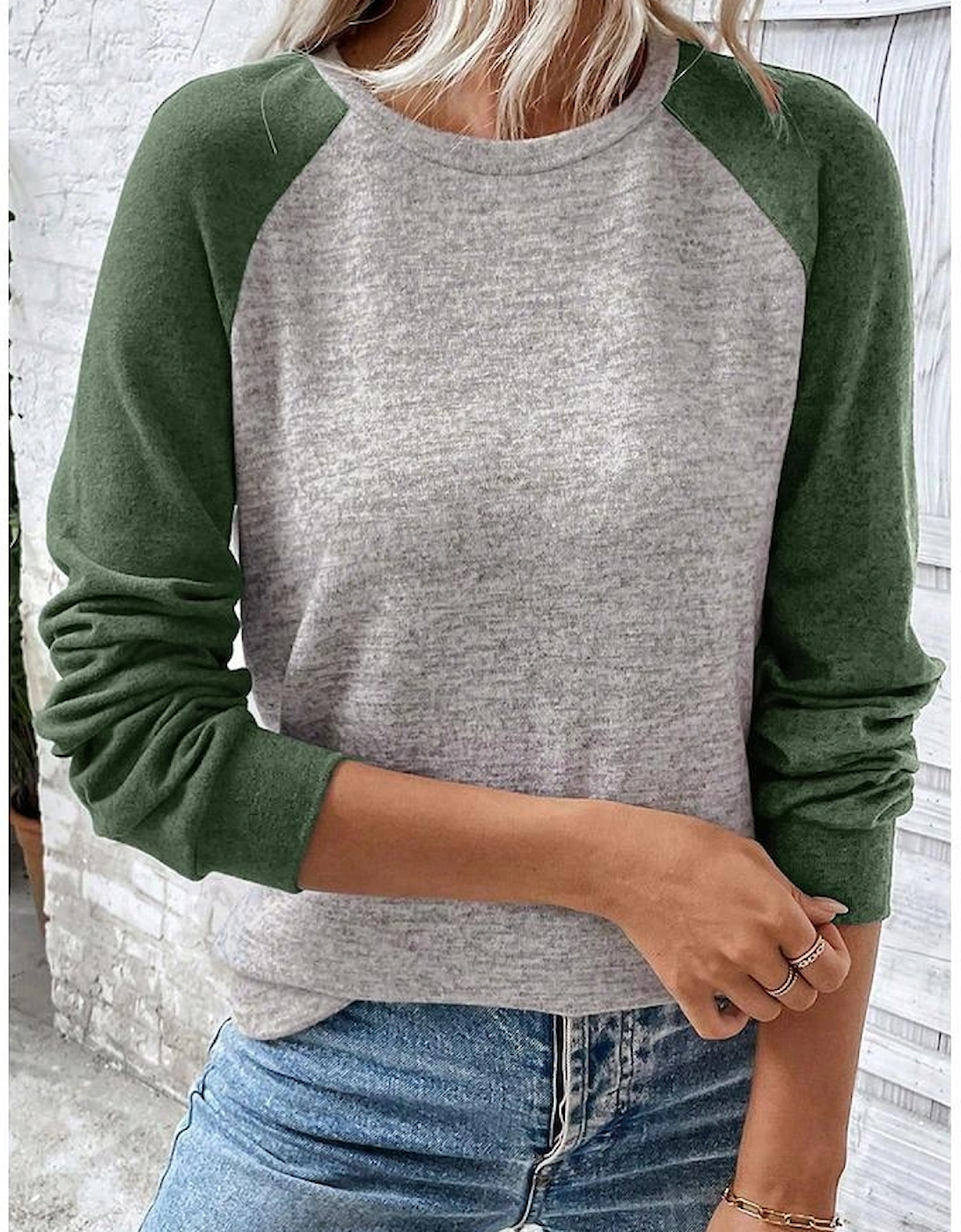 Evergreen Colorblock Raglan Long Sleeve T Shirt