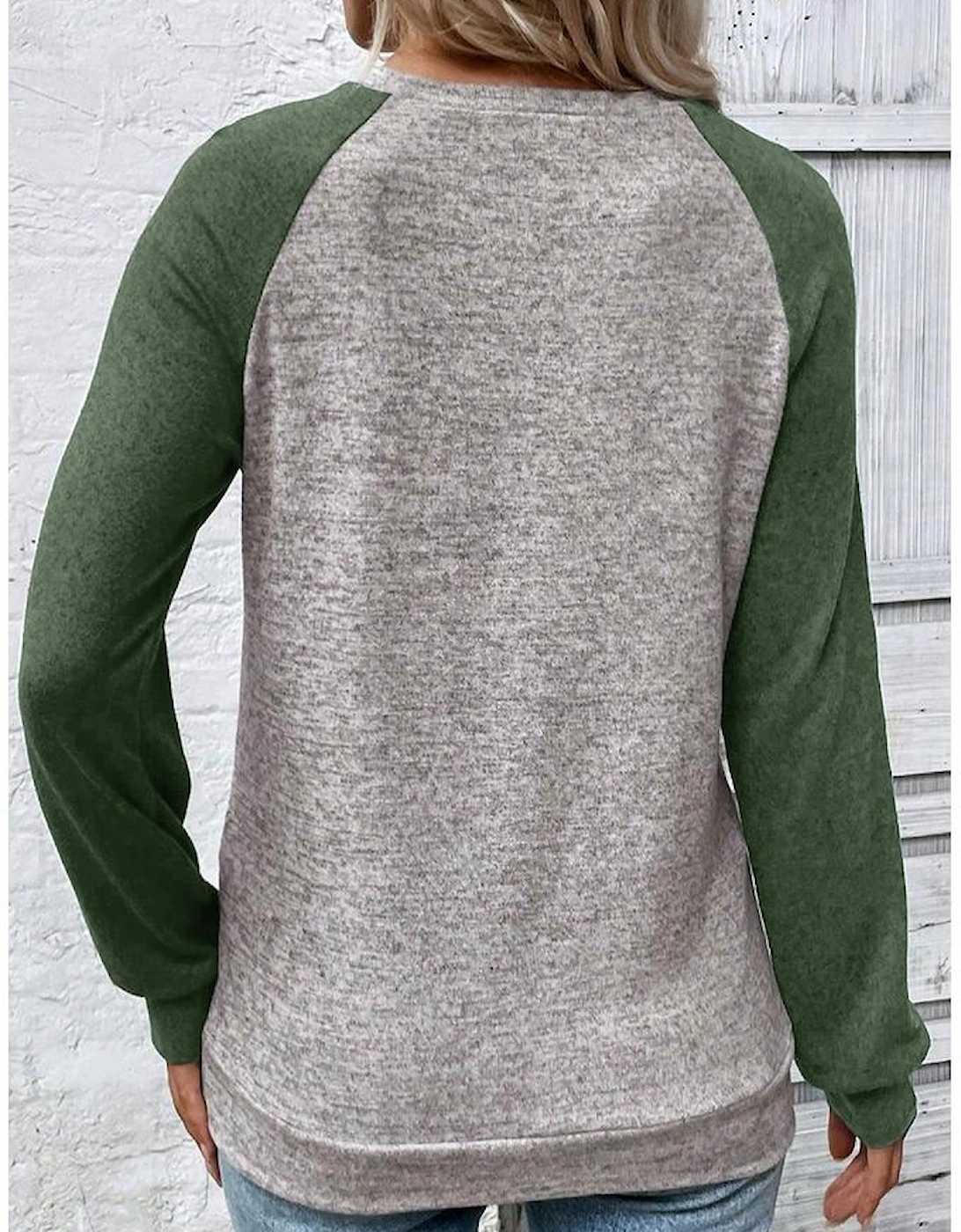 Evergreen Colorblock Raglan Long Sleeve T Shirt, 4 of 3