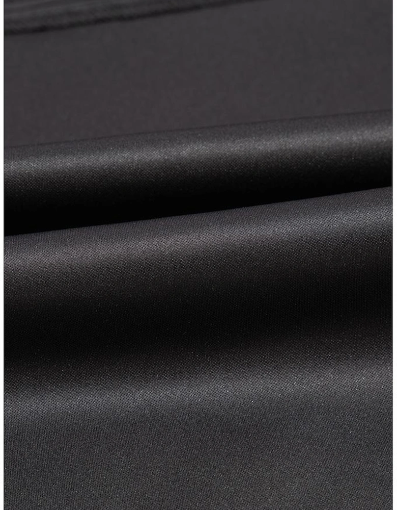 Black Faux Leather Loose T-shirt Dress