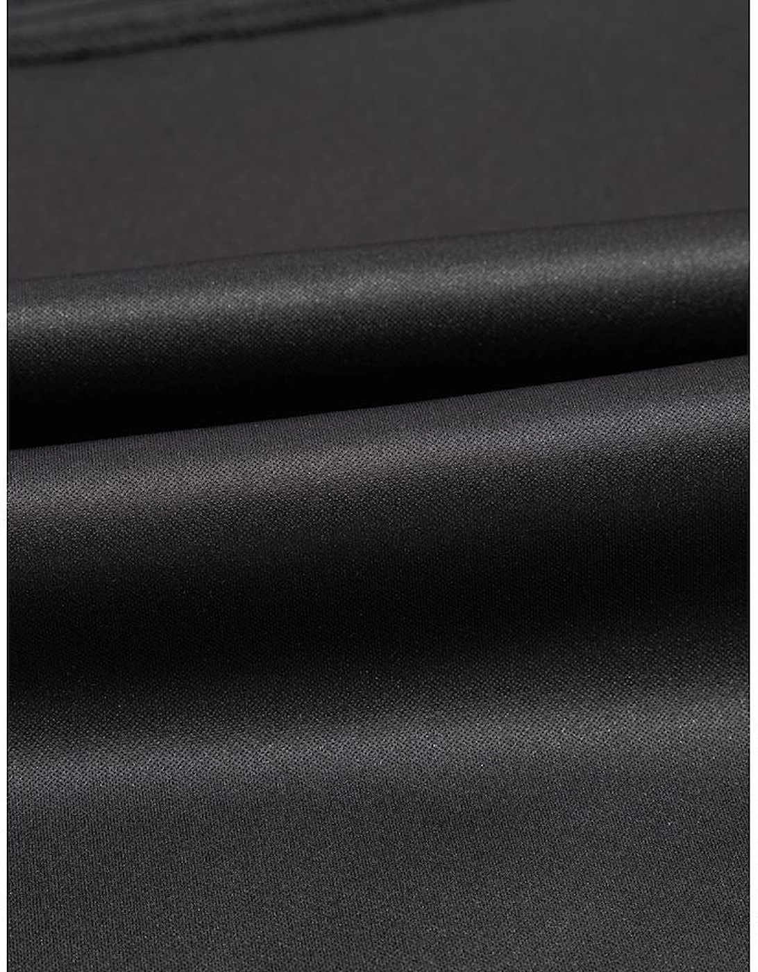 Black Faux Leather Loose T-shirt Dress