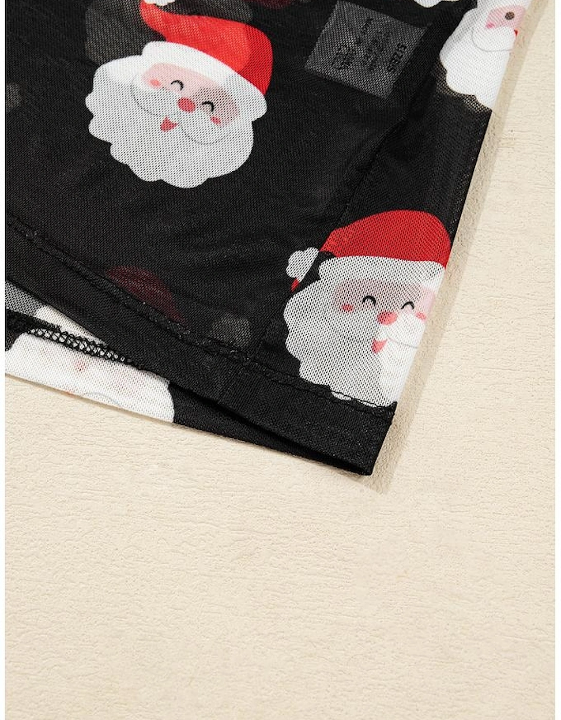 Black Christmas Fashion Print Slim Fit Long Sleeve Top