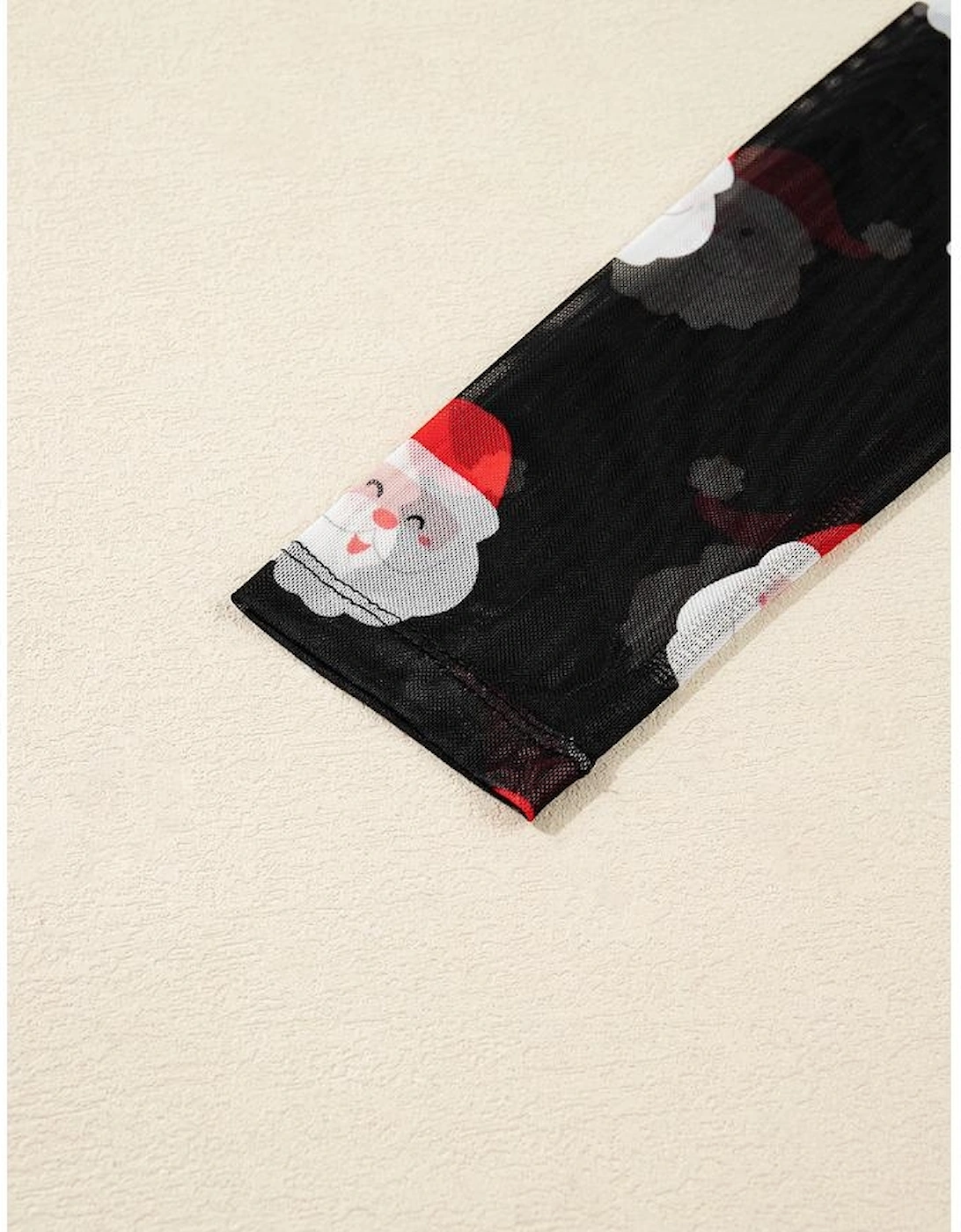 Black Christmas Fashion Print Slim Fit Long Sleeve Top