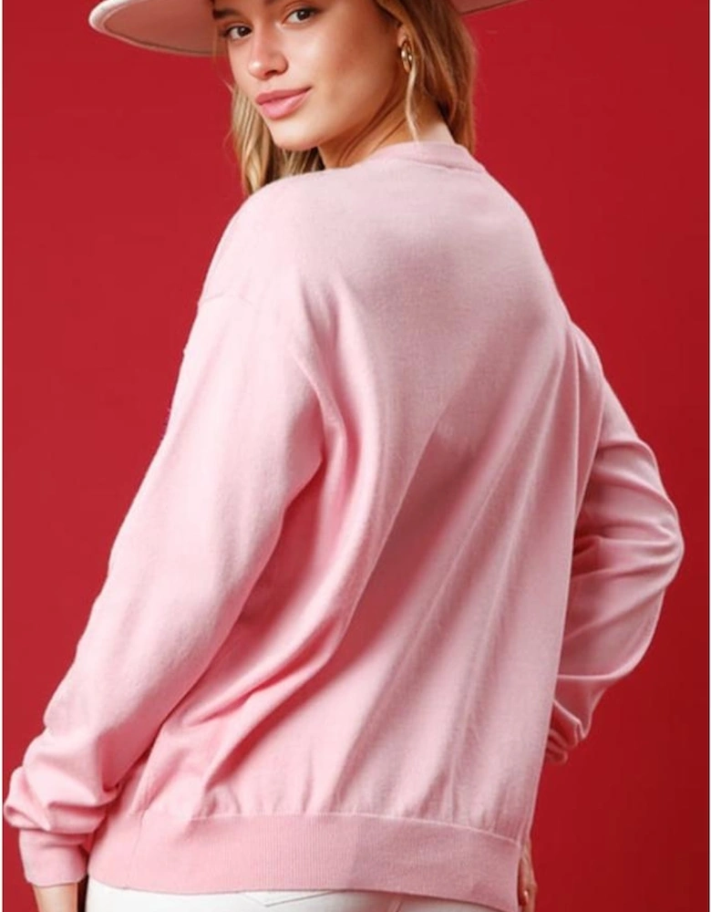 Pink Nutcracker Christmas Crew Neck Sweatshirt