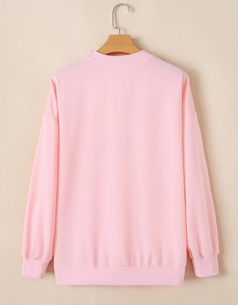 Pink Nutcracker Christmas Crew Neck Sweatshirt