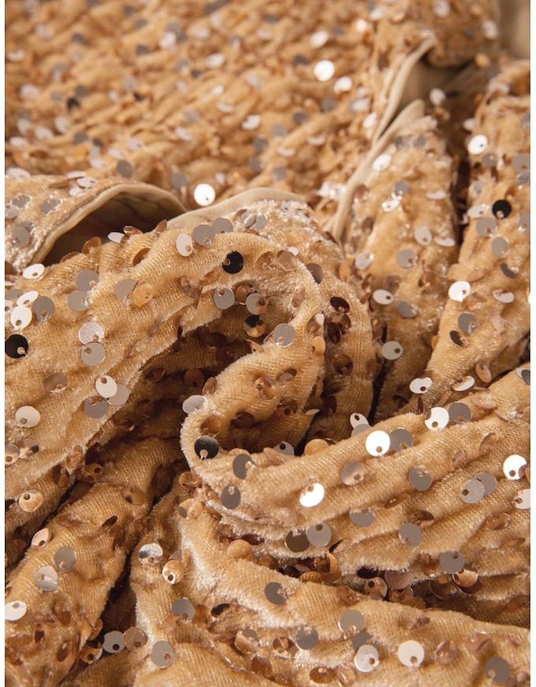 Golden Fleece Sequined Open Front Cropped Jacket