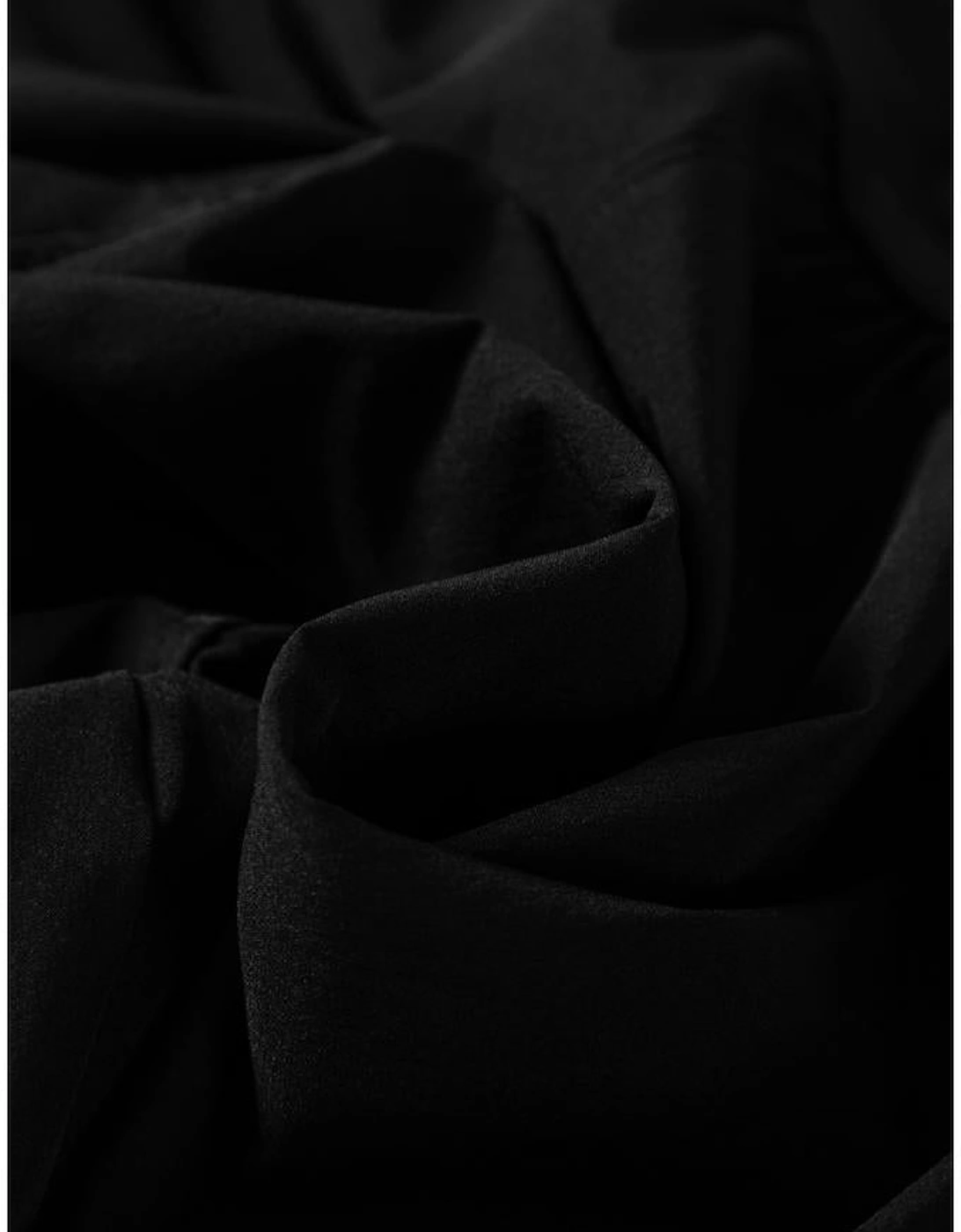 Black Elastic High Waist Pocketed Cargo Jogger Pants