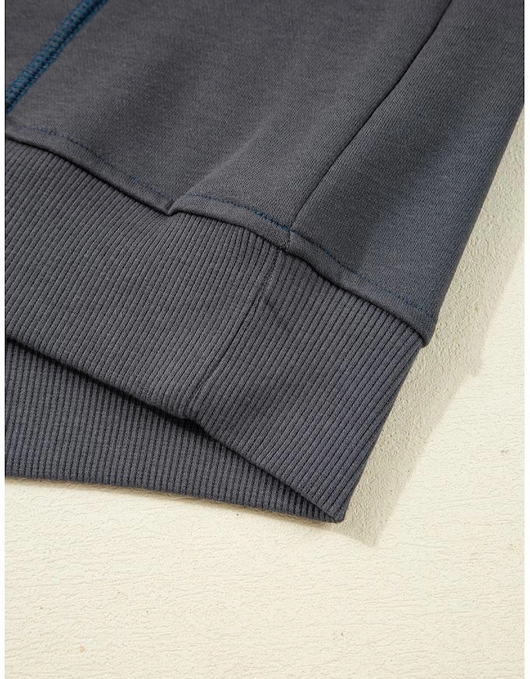 Carbon Grey Star Patchwork Contrast Stitching Mineral Wash Kangaroo Pocket Vintage Hoodie