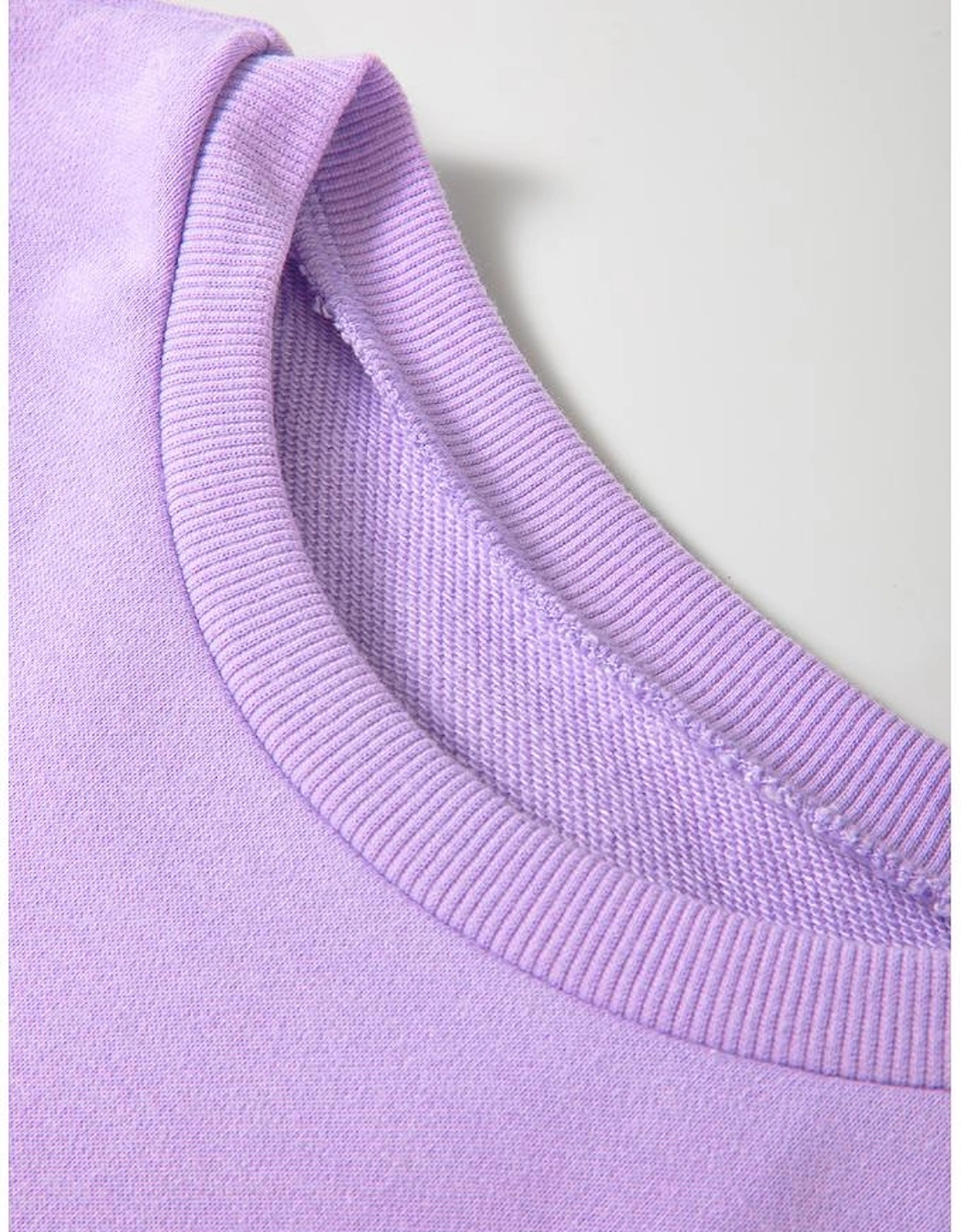 Orchid Petal Sequin Patchwork Long Sleeve Pullover Top