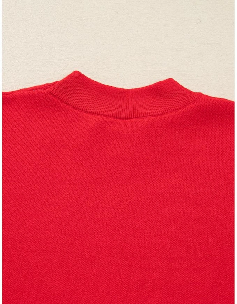 Red Dahlia LET IT SNOW Graphic Christmas Holiday Loose Sweater