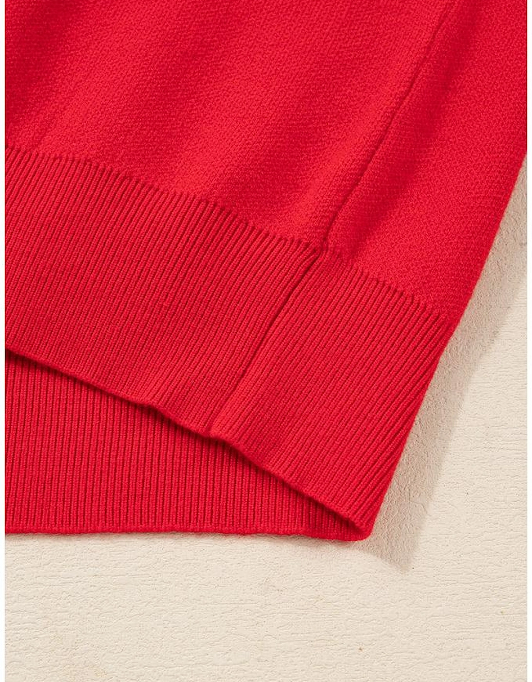 Red Dahlia LET IT SNOW Graphic Christmas Holiday Loose Sweater