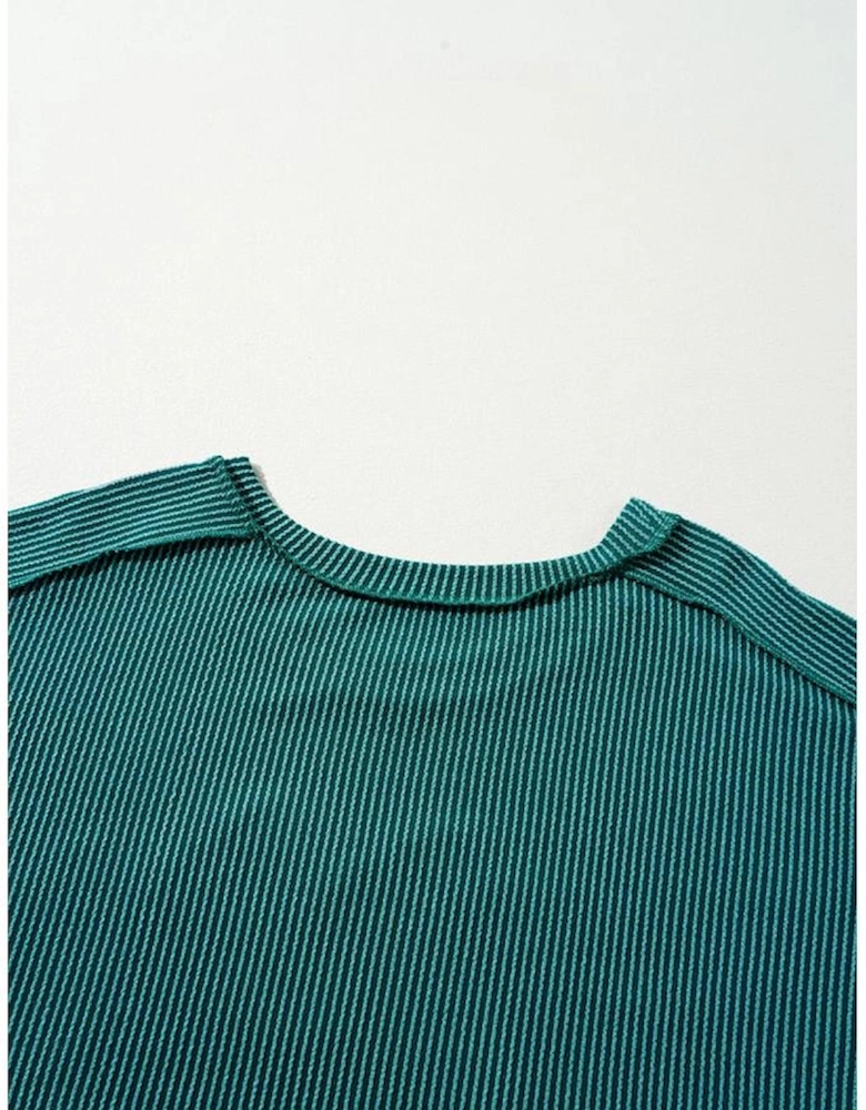 Skobeloff Merry Graphic Corded Batwing Sleeve Knit Top